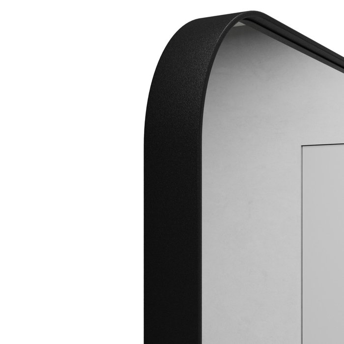 Дизайнерское настенное зеркало Kuvino L в тонкой раме черного цвета - лучшие Настенные зеркала в INMYROOM