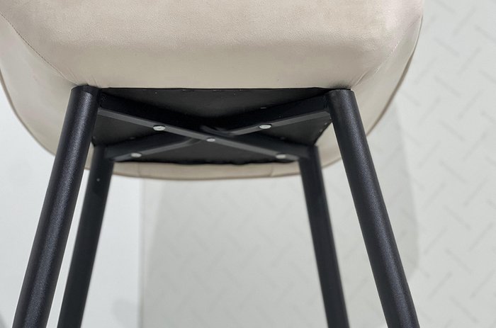 Стул Лари серо-бежевого цвета  - купить Обеденные стулья по цене 6280.0