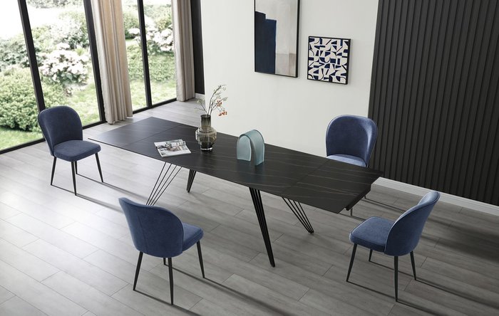 Стол раскладной Parma черного цвета - лучшие Обеденные столы в INMYROOM