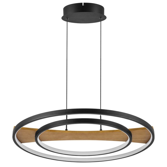 Люстра LODI LED 43W 3440LM ЕРНЫЙ/ДЕРЕВО 3000K