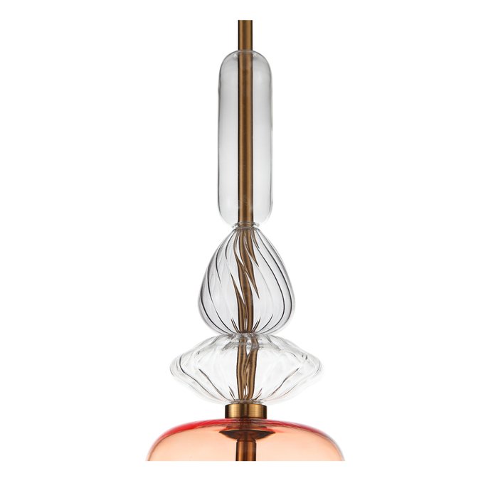 Подвесной светильник Illuvio с плафоном янтарного цвета - лучшие Подвесные светильники в INMYROOM