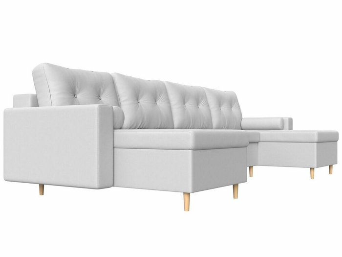 Угловой диван-кровать Белфаст белого цвета (тик-так/экокожа) - лучшие Угловые диваны в INMYROOM