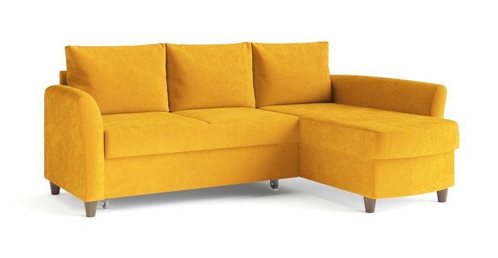 Угловой диван-кровать Катарина желтого цвета - купить Угловые диваны по цене 62420.0