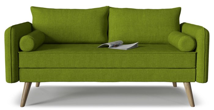 Диван прямой Khayfa светло-зеленого цвета - купить Прямые диваны по цене 26571.0