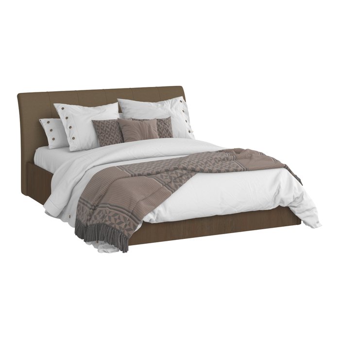 Кровать Сиена 140х200 коричневого цвета с подъемным механизмом - лучшие Кровати для спальни в INMYROOM
