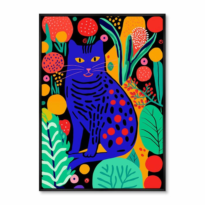 Репродукция картины Kitties in flowers, No 2, 2024г.