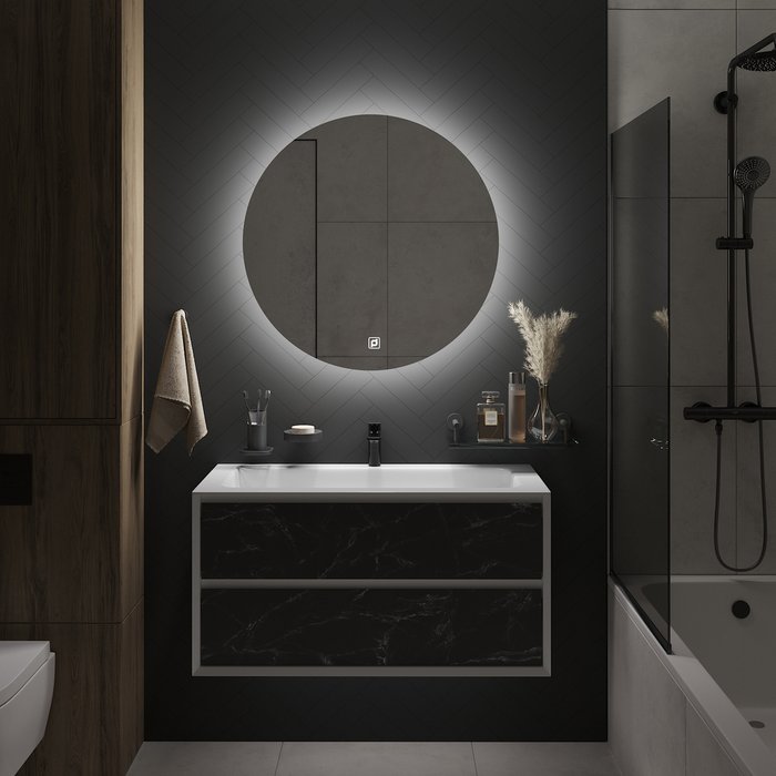 Настенное зеркало Серхио 80х80 с LED-подсветкой - купить Настенные зеркала по цене 7171.0 Настенное зеркало Серхио 80х80 с LED-подсветкой - купить Настенные зеркала по цене 7171.0