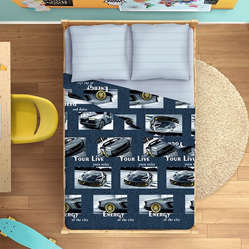 КПБ 'ДайПоспать', 1,5 спальный с 2-мя наволочками 70х70, бязь, 100 % хлопок, пл. 125 гр./кв.м., 'Суперкар' КПБ 'ДайПоспать', 1,5 спальный с 2-мя наволочками 70х70, бязь, 100 % хлопок, пл. 125 гр./кв.м., 'Суперкар'