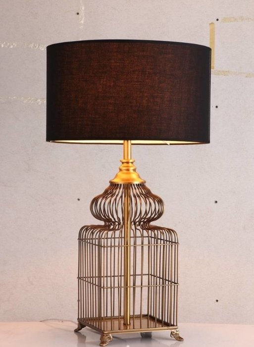 Настольная лампа Bronze trap for Sultan с черным абажуром - купить Настольные лампы по цене 24500.0
