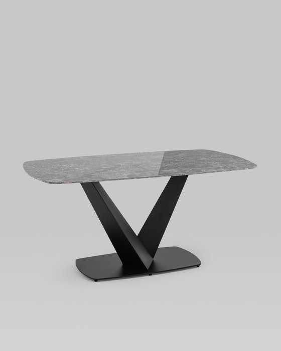 Стол обеденный Аврора S серо-черного цвета - купить Обеденные столы по цене 54990.0