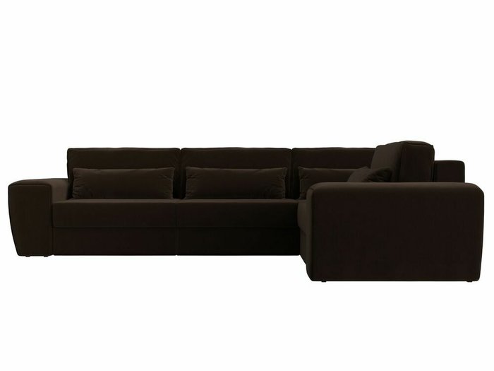 Угловой диван-кровать Лига 008 Long коричневого цвета правый угол - купить Угловые диваны по цене 82999.0