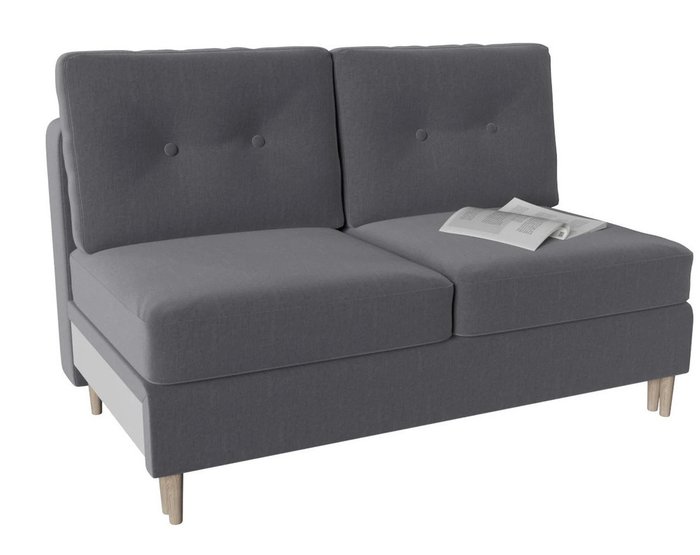 Модуль диван-кровать двухместный Белфаст серого цвета