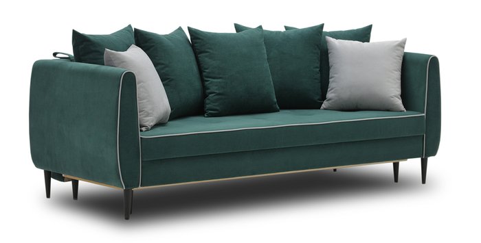 Диван-кровать Амелия зеленого цвета - купить Прямые диваны по цене 32130.0