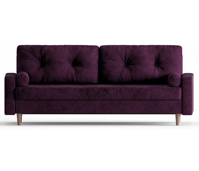 Диван-кровать из велюра Basel фиолетового цвета - купить Прямые диваны по цене 39490.0