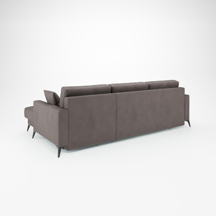 Угловой диван-кровать Наоми 2 серо-коричневого цвета правый  - лучшие Угловые диваны в INMYROOM