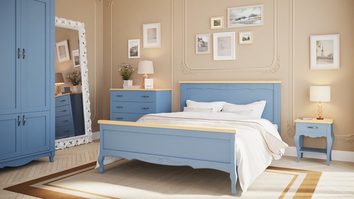 Кровать Кассис из массива бука 160х200  - купить Кровати для спальни по цене 61790.0