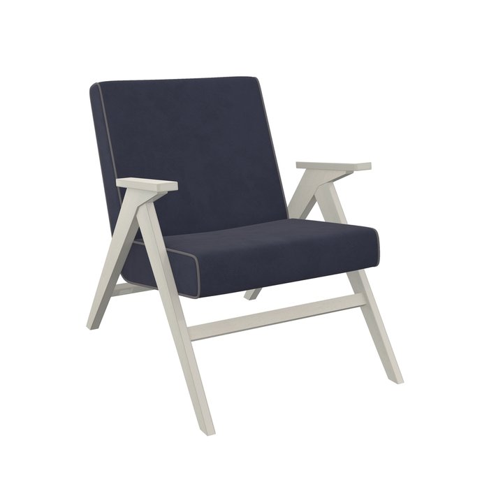 Кресло для отдыха Вест серо-синего цвета