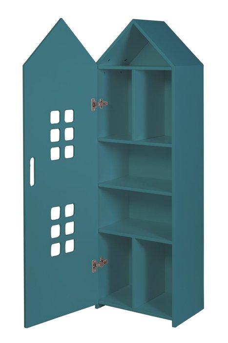 Шкаф-домик City2 темно-бирюзового цвета - лучшие Детские шкафы в INMYROOM