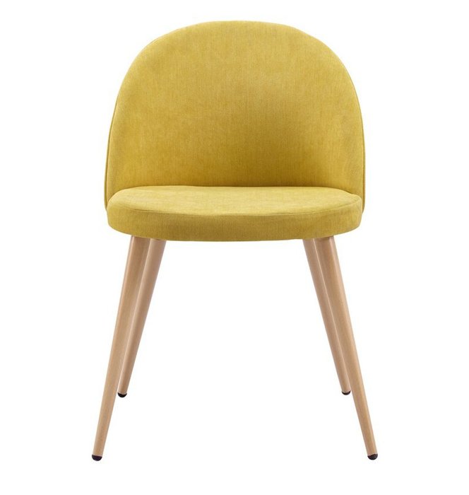 Желтый стул Томас с мягким сидением - лучшие Обеденные стулья в INMYROOM