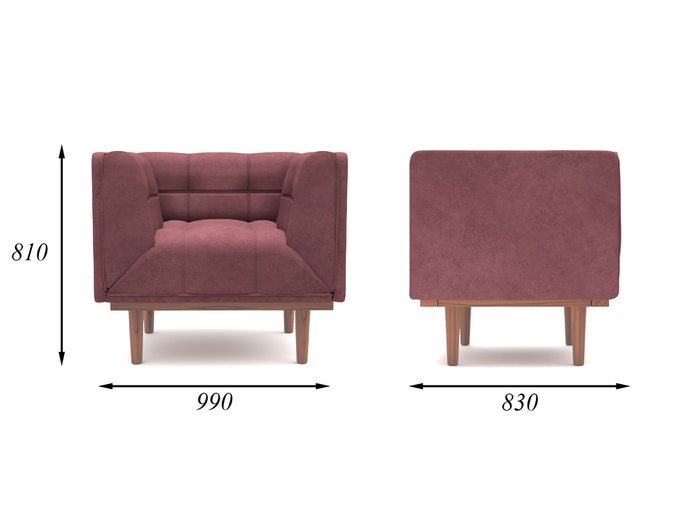 Кресло Грандис бордово-коричневого цвета - купить Интерьерные кресла по цене 34990.0