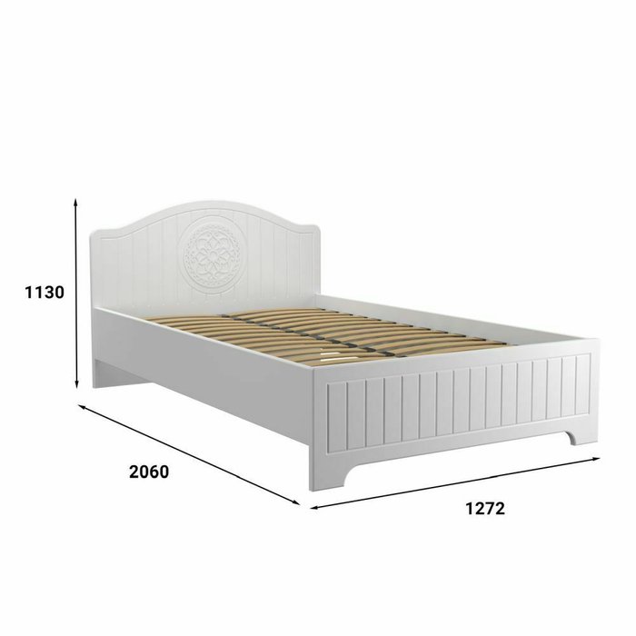 Кровать Монблан 120х200 белого цвета - лучшие Кровати для спальни в INMYROOM