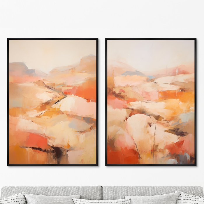 Набор из двух репродукций картин Landscape collection, Autumn mood, 2024г. - купить Картины по цене 49998.0