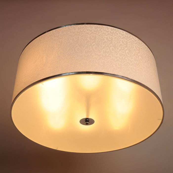 Потолочный светильник PL.4204-8CH (ткань, цвет кремовый) - лучшие Потолочные люстры в INMYROOM
