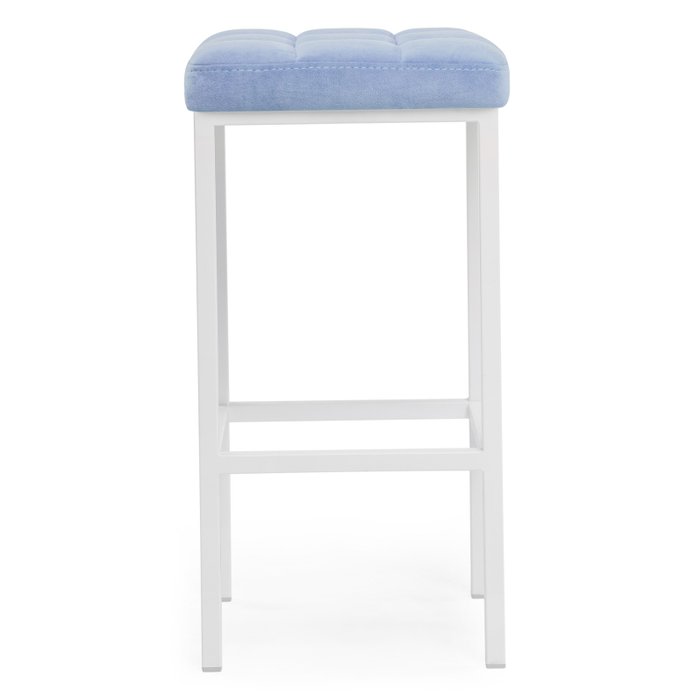 Стул полубарный Лофт голубого цвета на белых ножках - купить Барные стулья по цене 3330.0