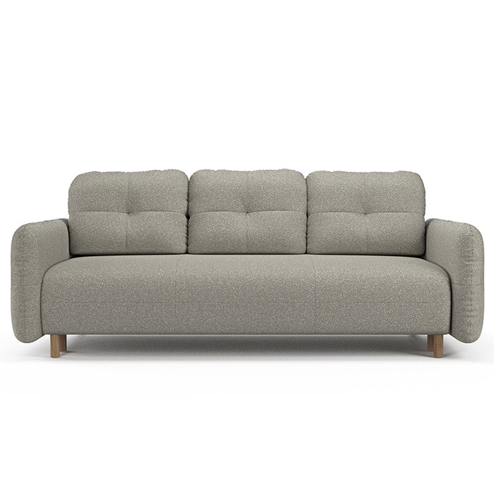 Прямой диван-кровать Anika серо-бежевого цвета