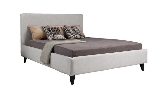 Кровать Roxy-2 160х200 серого цвета