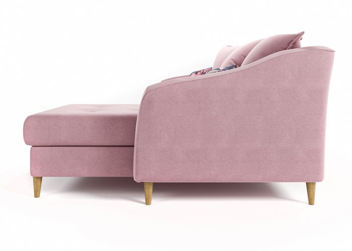Угловой диван-кровать Никко розового цвета - лучшие Угловые диваны в INMYROOM