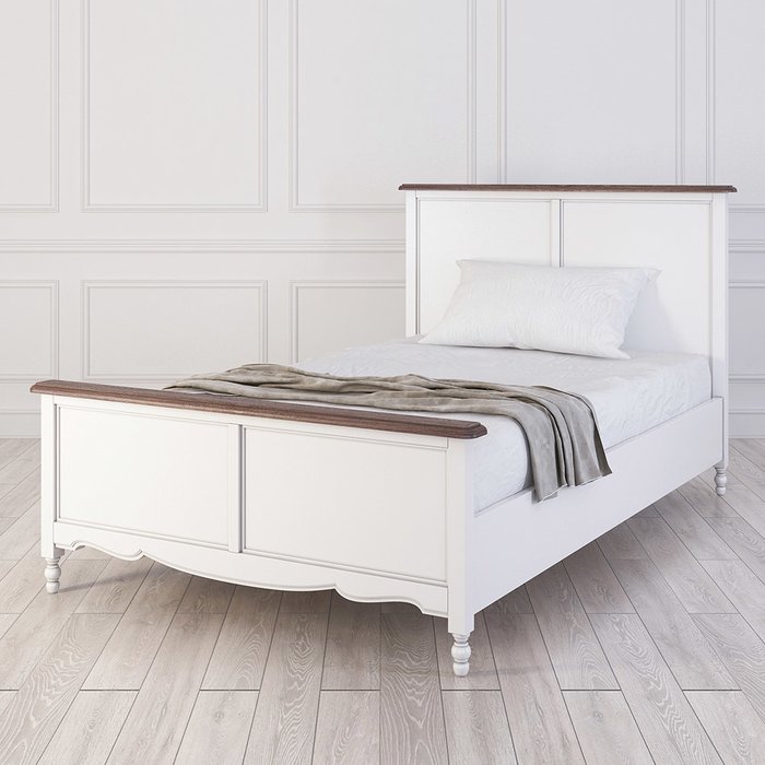 Кровать односпальная Leblanc белого цвета 120х200