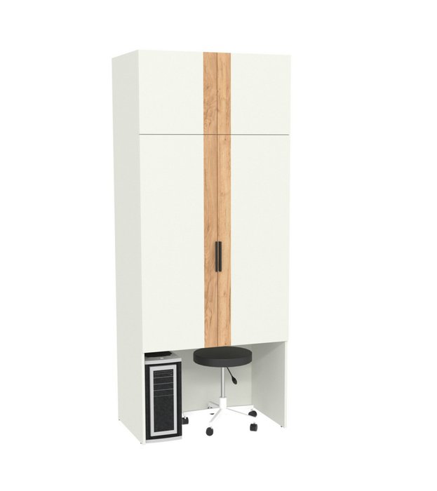 Домашний офис с выдвижным столом и нишей Талант Т2290.2 светло-серого цвета Домашний офис с выдвижным столом и нишей Талант Т2290.2 светло-серого цвета