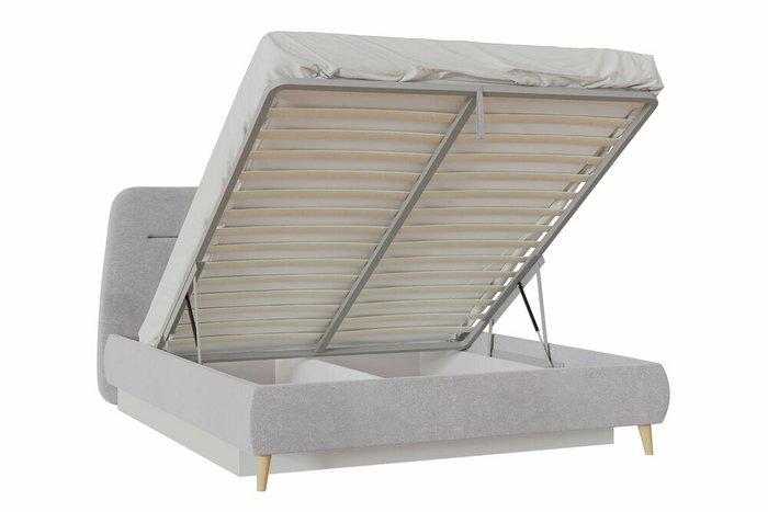 Кровать с подъемным механизмом Магнелия 160х200 серого цвета - купить Кровати для спальни по цене 70790.0