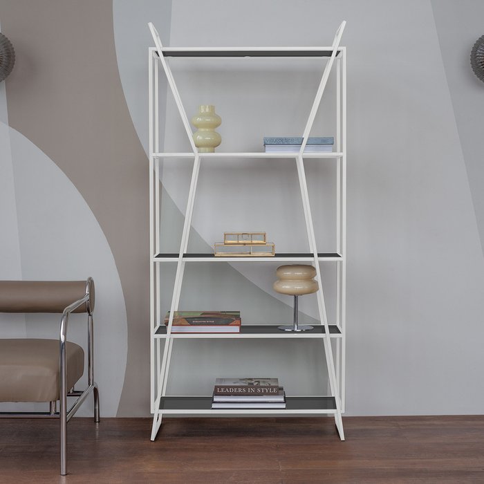 Стеллаж Oslo Mini белого цвета - лучшие Стеллажи в INMYROOM Стеллаж Oslo Mini белого цвета - лучшие Стеллажи в INMYROOM