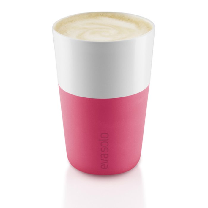 Набор из двух чашек для латте бело-розового цвета
