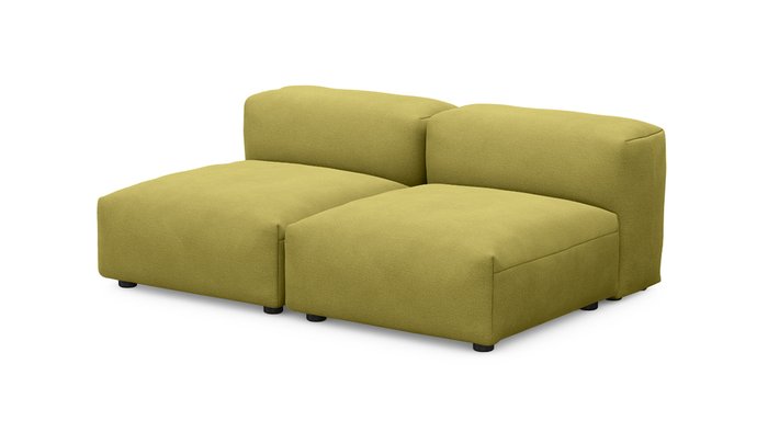 Прямой диван Фиджи малый горчично-зеленого цвета - купить Прямые диваны по цене 41300.0