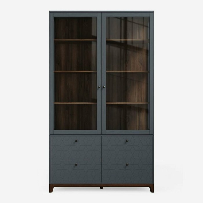 Шкаф-витрина Case CS179/2D серого цвета - купить Шкафы витринные по цене 161800.0 Шкаф-витрина Case CS179/2D серого цвета - купить Шкафы витринные по цене 161800.0