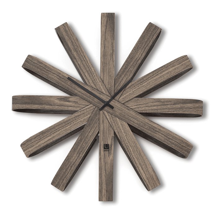Часы настенные Ribbonwood большие из состаренного ореха - лучшие Настенные часы в INMYROOM Часы настенные Ribbonwood большие из состаренного ореха - лучшие Настенные часы в INMYROOM