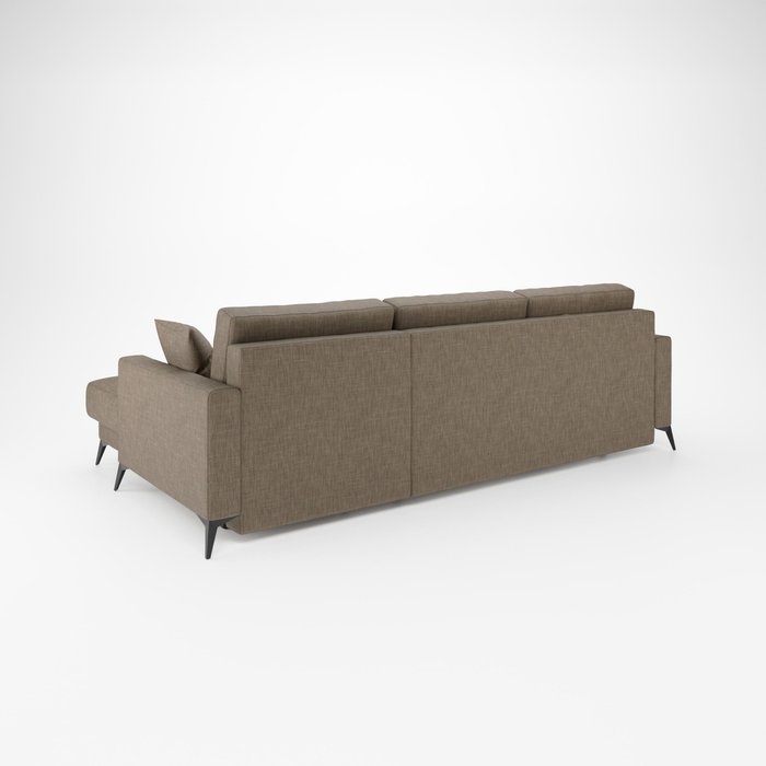 Угловой диван-кровать Наоми темно-бежевого цвета правый  - купить Угловые диваны по цене 86889.0