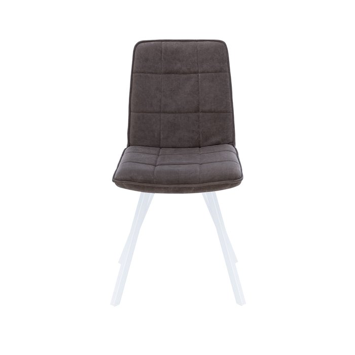 Стул Норман коричневого цвета на белых ножках - купить Обеденные стулья по цене 5750.0