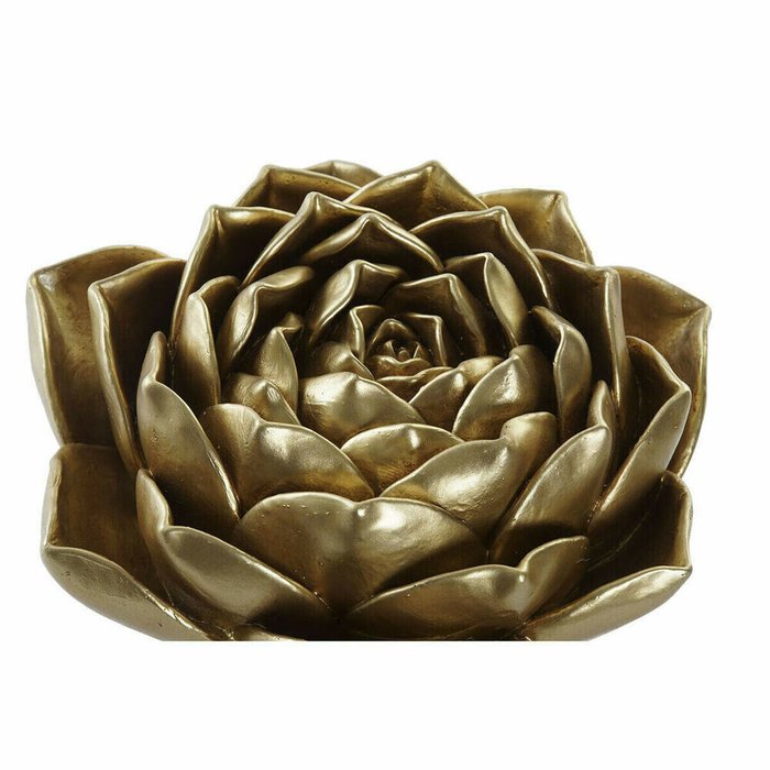 Декоративная фигура Позолоченный Цветок 18 x 18,5 x 7,2 cm - лучшие Фигуры и статуэтки в INMYROOM