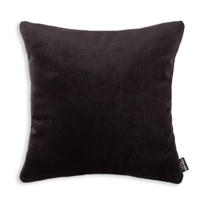 Декоративная подушка Shaggy Black черного цвета