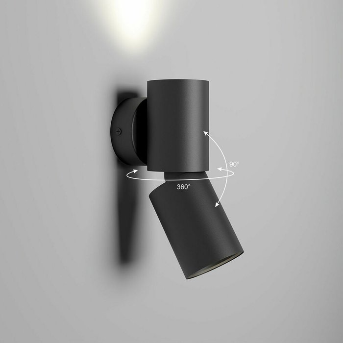 Настенный светодиодный светильник Deep черного цвета - лучшие Бра и настенные светильники в INMYROOM