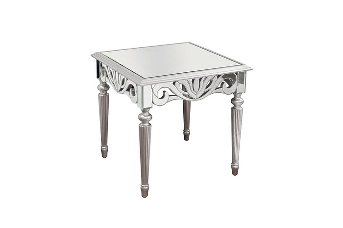 Зеркальный кофейный стол серебристого цвета - купить Кофейные столики по цене 17040.0