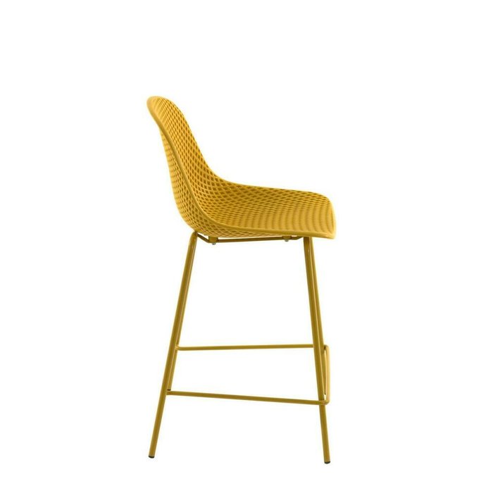 Полубарный стул Yellow Quinby stool height желтого цвета - купить Барные стулья по цене 18990.0