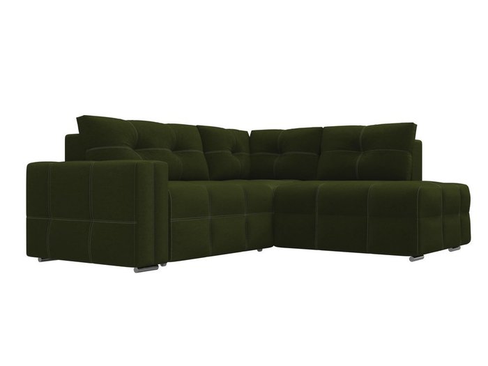 Угловой диван-кровать Леос зеленого цвета - лучшие Угловые диваны в INMYROOM