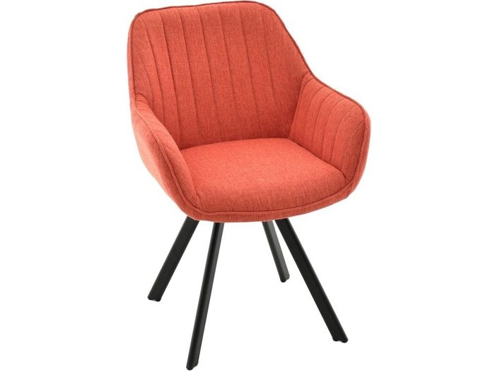 Стул с подлокотниками Roan кораллового цвета - лучшие Обеденные стулья в INMYROOM