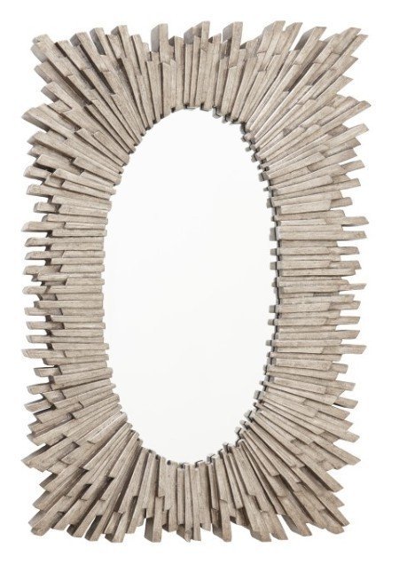 Настенное зеркало Aledo в раме серебряного цвета