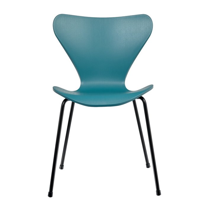 Стул Seven голубой с чёрными ножками - купить Обеденные стулья по цене 5220.0